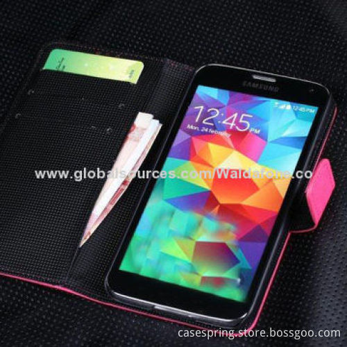 Leather Cases for Samsung Galaxy S5 with Card Slot, ODM and OEM Orders Welcomed